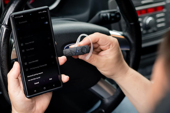 TELLUR Vox 60 Headset Bluetooth Handy, USB-C, Multipoint-Zwei verbundene Geräte gleichzeitig, 360° D