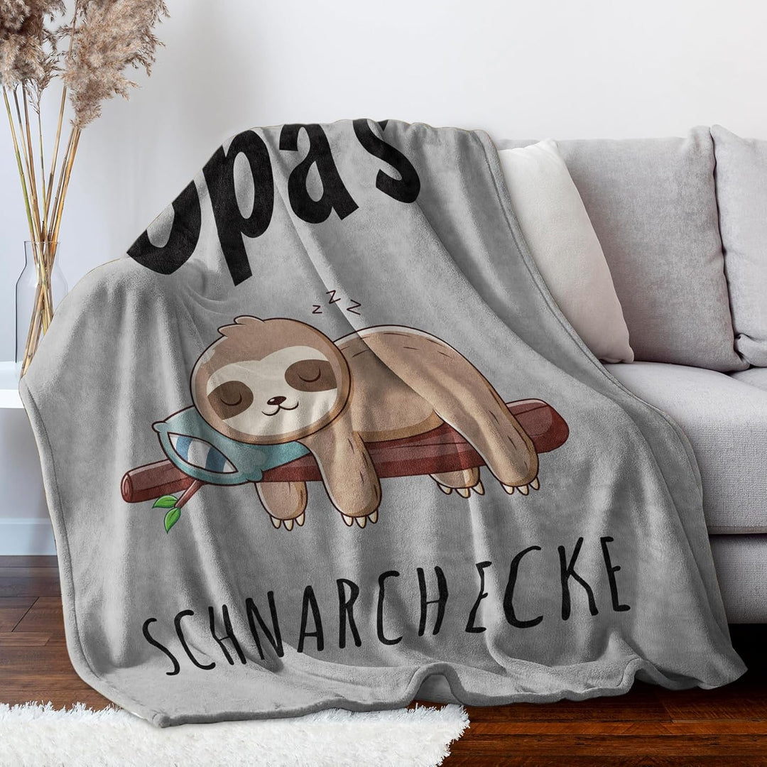 Niyewsor Opa Geschenk Geburtstag Weihnachten, Flanelldecke Flauschig Geschenke für Opa von Enkel, Ge