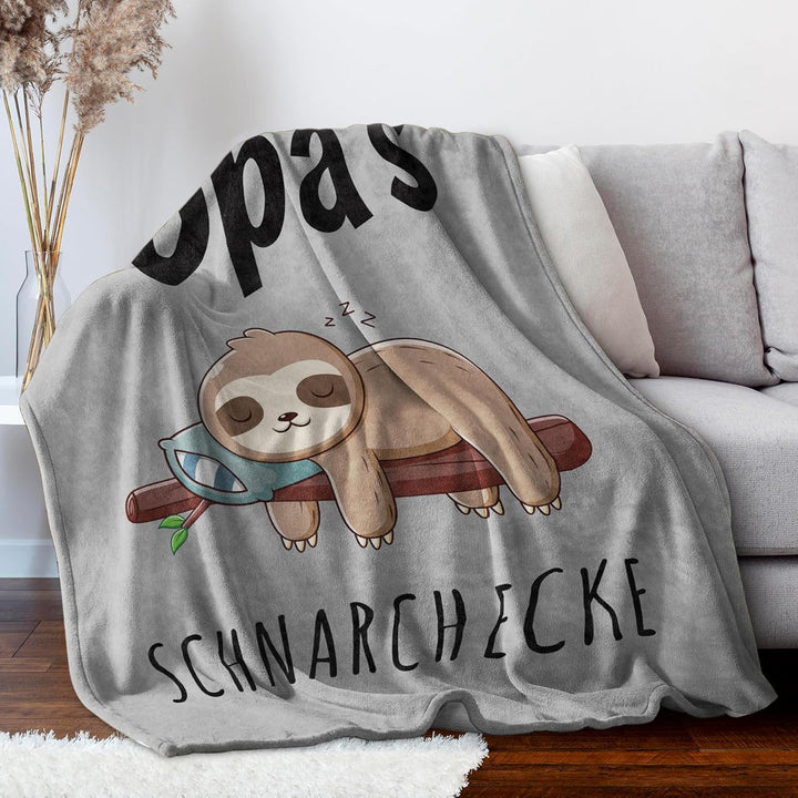 Niyewsor Opa Geschenk Geburtstag Weihnachten, Flanelldecke Flauschig Geschenke für Opa von Enkel, Ge