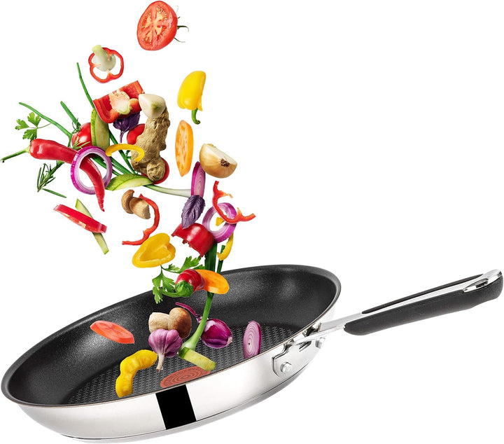 Tefal E30 Jamie Oliver Pfannenset Induktion 7 tlg -SET18- Schmorpfanne mit Glasdeckel 25 cm hoch, Pf