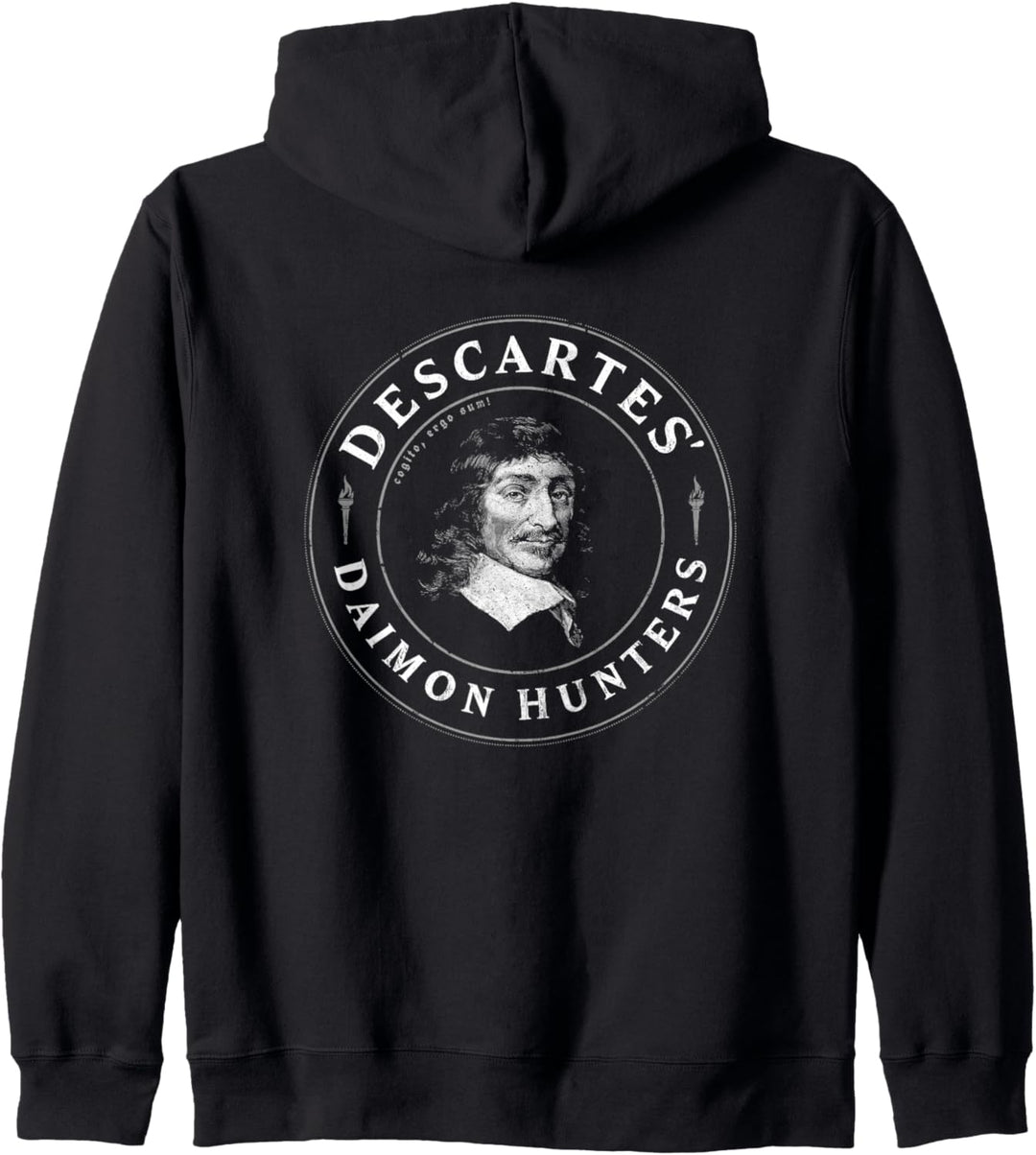 René Descartes Daimon Hunters Cogito Ergo Sum Philosophie Kapuzenjacke