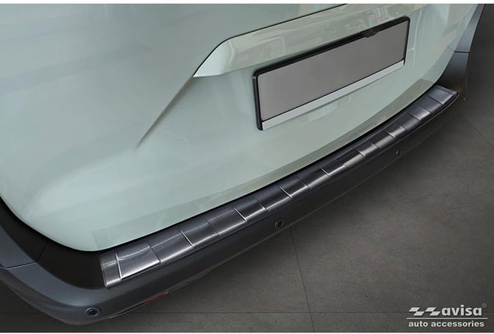 Avisa Schwarz Edelstahl Heckstossstangenschutz kompatibel mit Ford Tourneo Courier II / Transit Cour