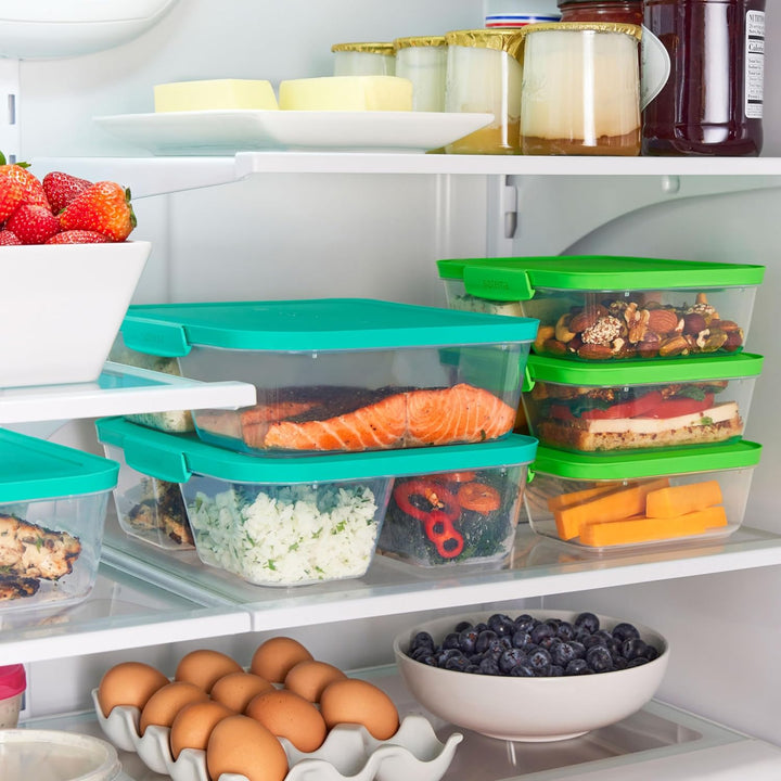 Sistema Nest IT Frischhaltedosen Meal Prep Boxen | 870 ml luftdichte Vorratsdosen mit Zwei Fächern u