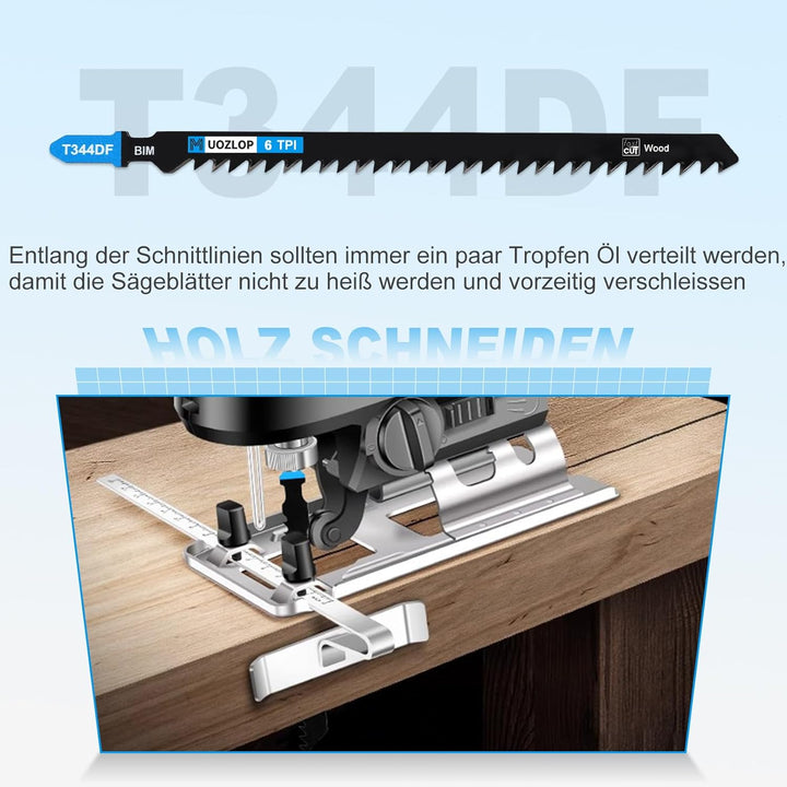 20tlgT344DF Stichsägeblätter ，T-Schaft Stichsägeblatt Set mit Aufbewahrungskoffer für Holz，sägeblätt