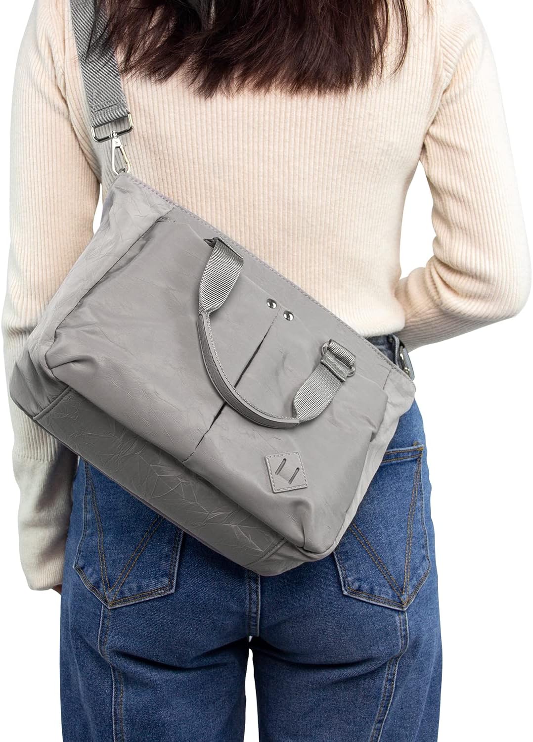 KAUKKO Damen Schultertasche Leichte Umhängetasche Nylon - Handtasche Top Griff Henkel - Tasche Beute