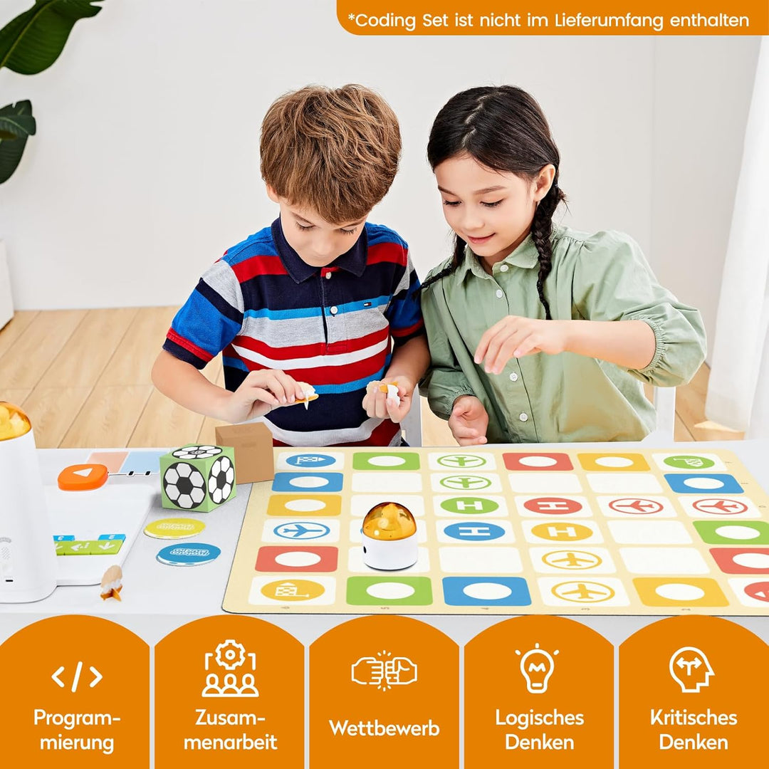 Spielebox mit 5 Programmier-Brettspielen Set & Pro Set, Bildungs-Add-on mit Lernmaterialien für Kind