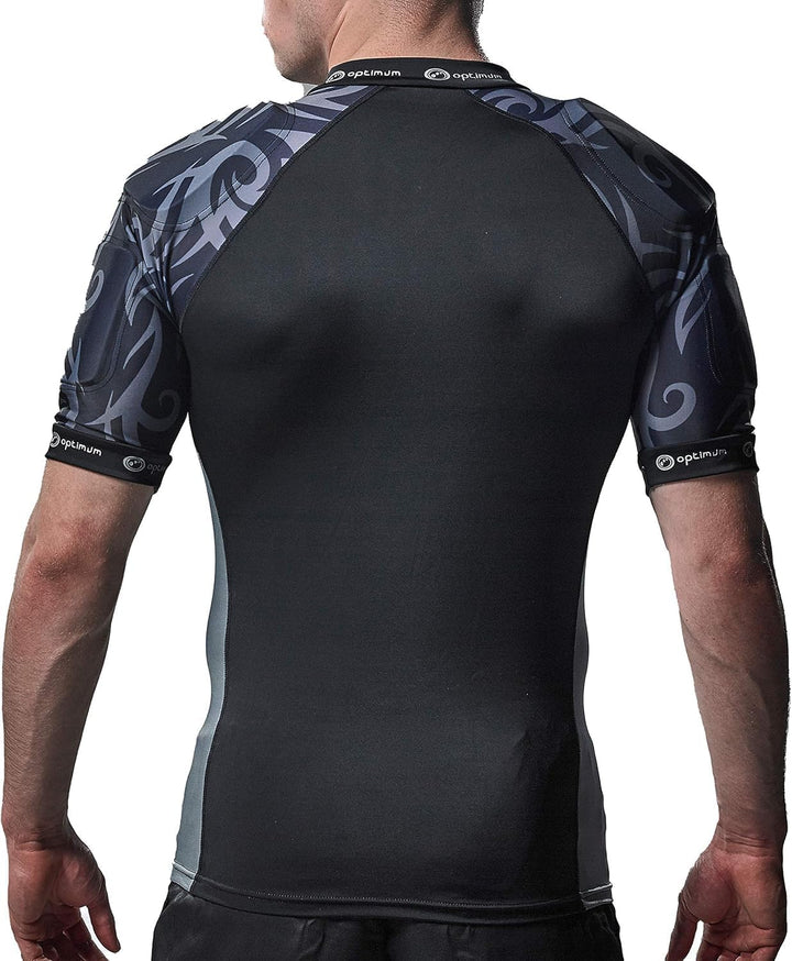 Optimum Razor Rugby Oberteil mit Schulterschutz Schwarz/Silver S Senior, Schwarz/Silver S Senior
