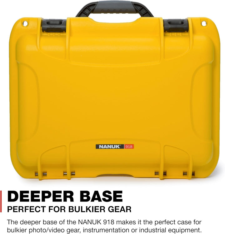 Nanuk 918 Wasserdichter Hartschalenkoffer Mit Gepolsterten Trennwänden und Organizer für Deckel - Ge