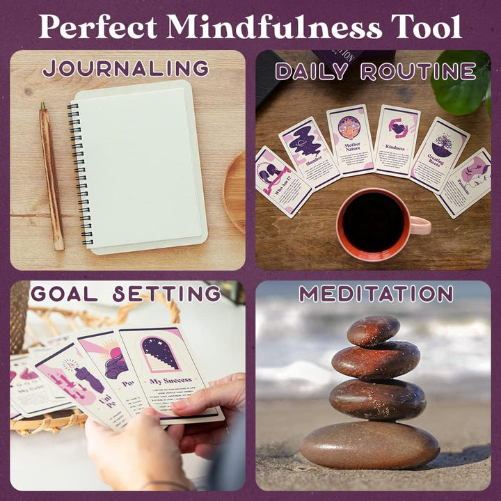 PURPLE CANYON Daily Affirmation Cards for Stress Relief, Meditation, and Motivation | Perfect Mindfu