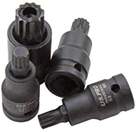 US PRO INDUSTRIAL Tools 3435 Steckschlüsseleinsätze, 1,27 cm, 10 Stück