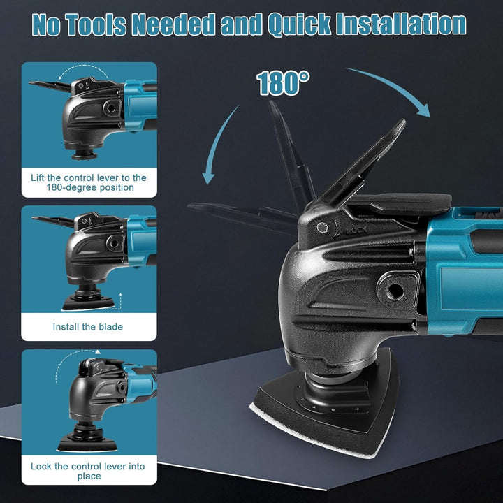 Multifunktions-Oszillierendes Werkzeug, kompatibel mit Makita 18 V Akku, 6 variable Geschwindigkeite