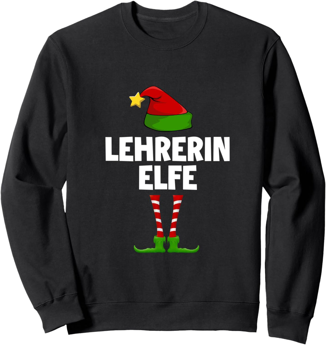 Lehrerin Elfe Partnerlook Familien Elfen Outfit Weihnachts Sweatshirt