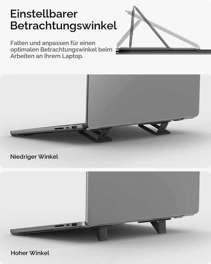 Spigen Slim Fold Laptop Ständer Höhenverstellbar [2 Stück] Selbstklebender Laptopständer, Doppelt Ve