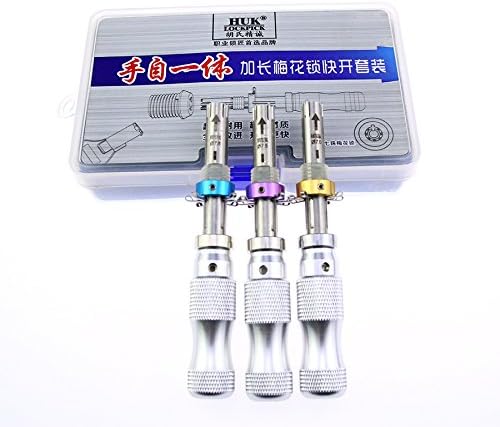 3 Stück 7 Pin Lock Pick Tools Stahlrohr mit mehr Griff, 7.0 mm, 7,5 mm, 7.8 mm