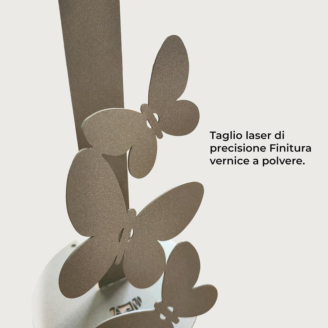 ARTI E MESTIERI Scottex Rollenhalter Küchenpapier Butterfly FARFALLE Sand Beige I Love Kunst &amp; Handw