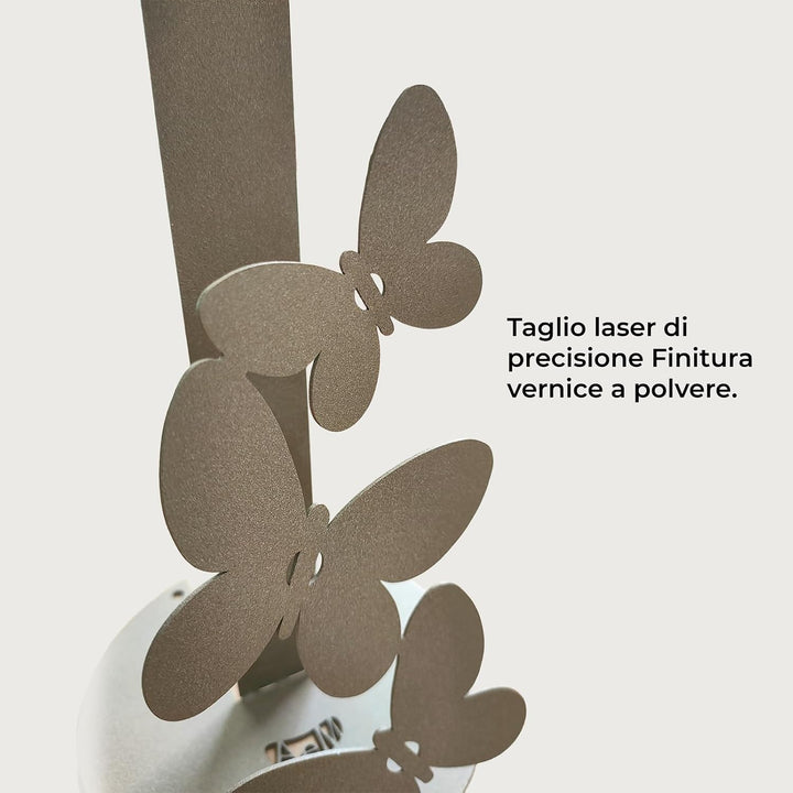 ARTI E MESTIERI Scottex Rollenhalter Küchenpapier Butterfly FARFALLE Sand Beige I Love Kunst &amp; Handw