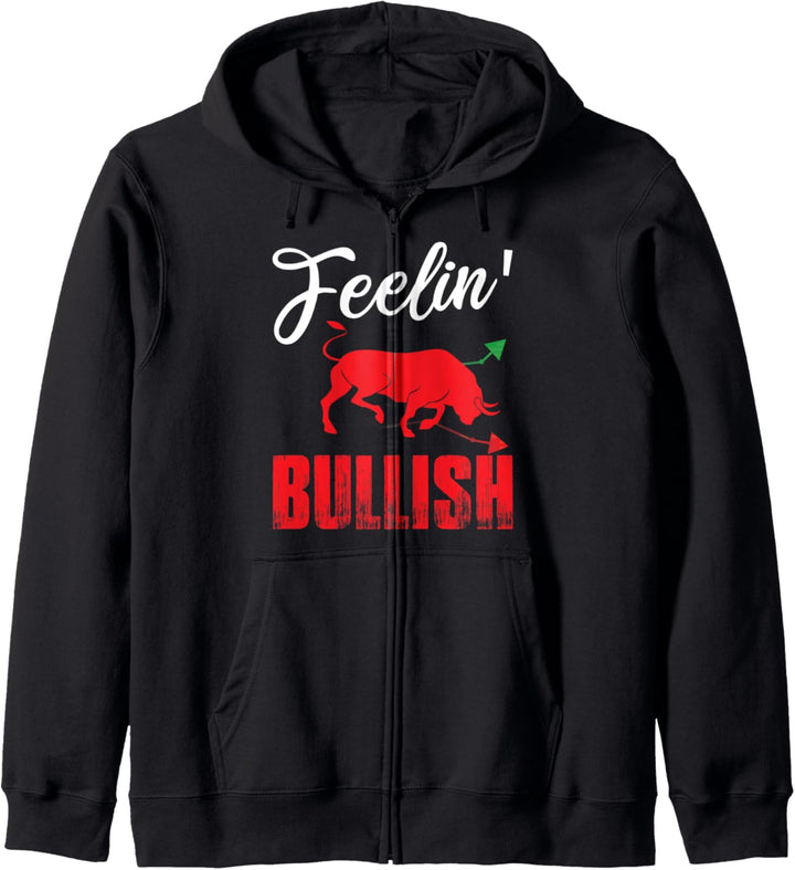 Stock Market Trade Feeling Bullish Day Trader Cryptocurrency Kapuzenjacke