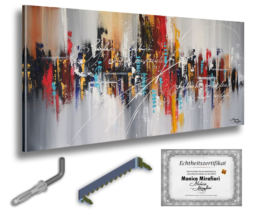 Monica Mirafiori I 100% HANDGEMALT I Gemälde Terracotta 100x50cm | Gemälde Handgemalt | Acrylgemälde