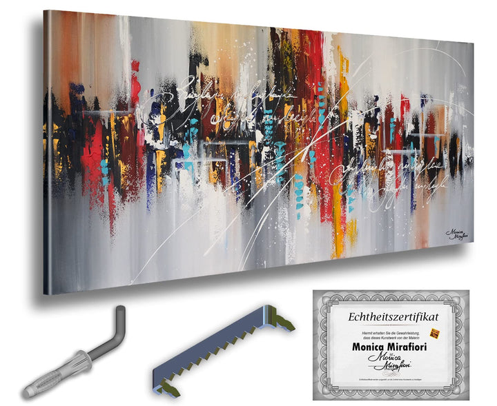 Monica Mirafiori I 100% HANDGEMALT I Gemälde Terracotta 100x50cm | Gemälde Handgemalt | Acrylgemälde