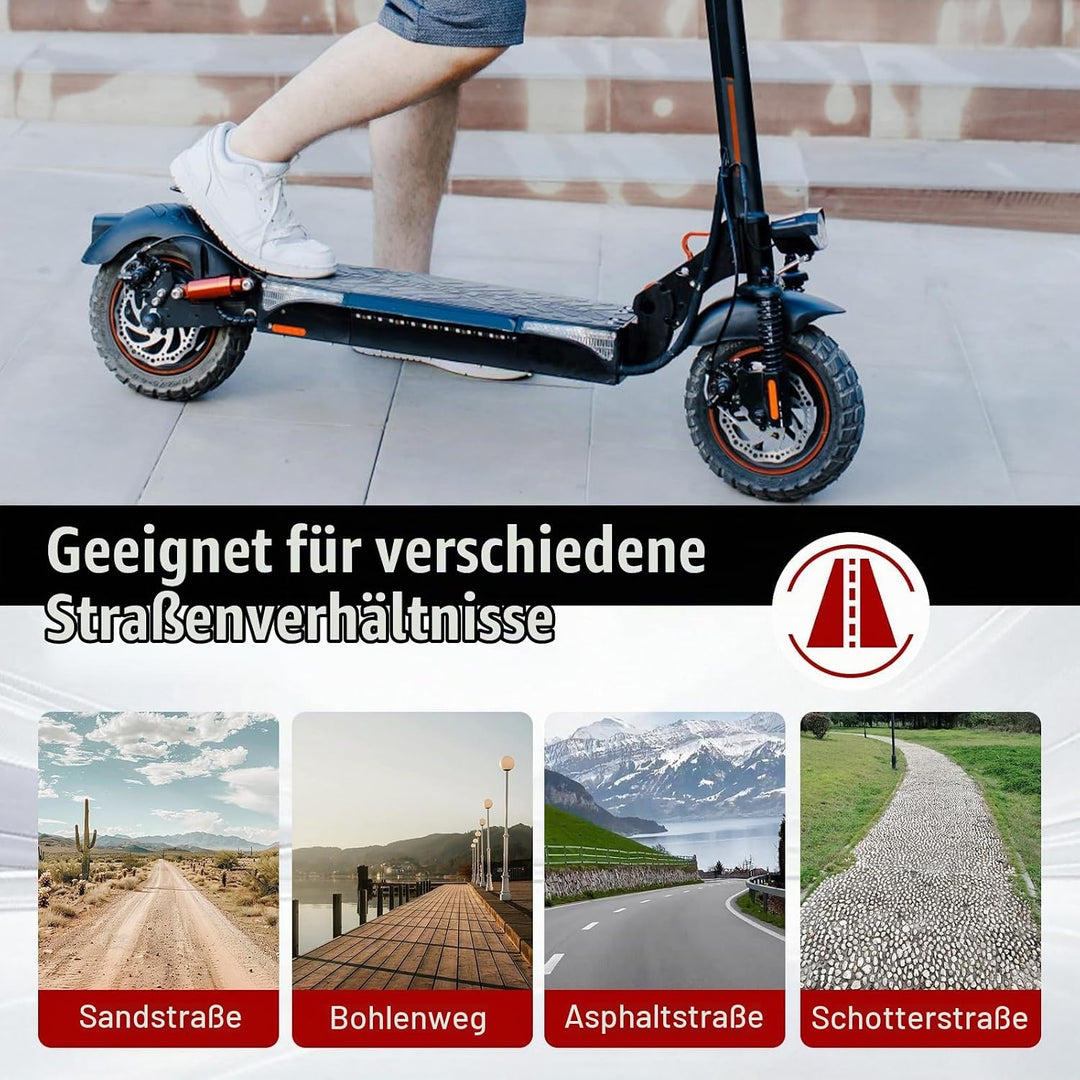 Elektroroller Nabenmotor Hinterrad für KUGOO M4 M4pro, 48V 800W 10 Zoll E-Roller Hinterrad Antriebsm