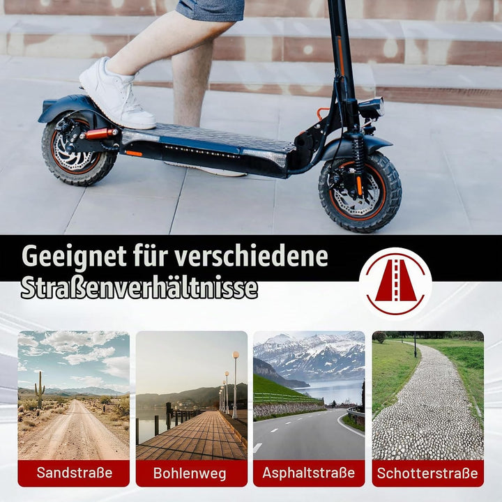 Elektroroller Nabenmotor Hinterrad für KUGOO M4 M4pro, 48V 800W 10 Zoll E-Roller Hinterrad Antriebsm