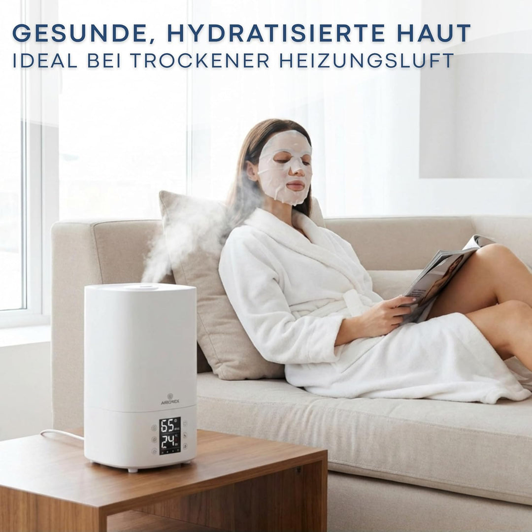 Luftbefeuchter 3.8 Liter – Top-Fill – Aroma – Luftbefeuchter – Humidifier – Geeignet für Wohnzimmer,