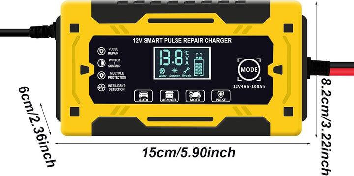 12-V-Batterieladegerät, 12-V-Batterieladegerät für Kraftfahrzeuge | Kfz-Ladegerät 6A 12V Batterielad