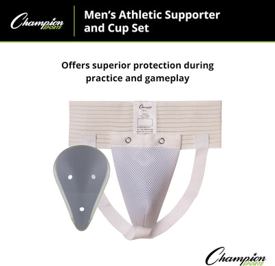 Champion Sports Herren Cup und Athletic Supporter, L