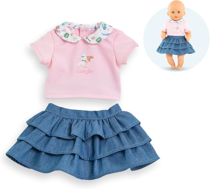 Corolle Mon Premier Poupon Rock und Shirt, Paris, für alle 30cm Babypuppen, ab 18 Monaten