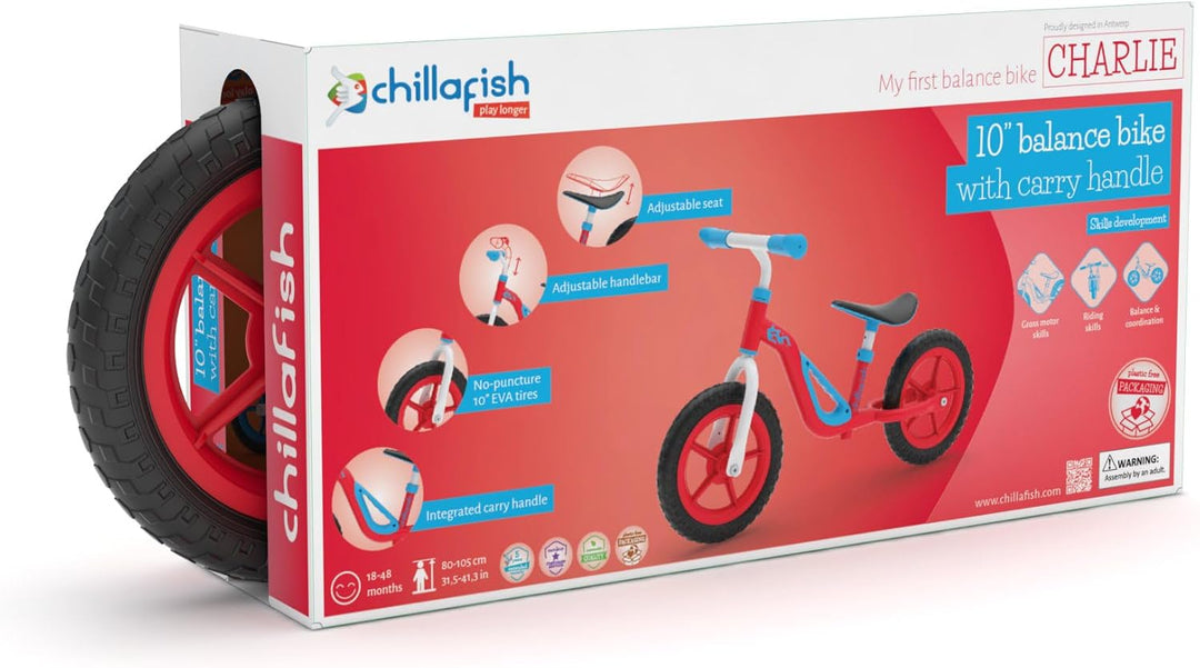 Chillafish Charlie Laufrad, Mit 10 Zoll oder 12 Zoll Reifen, mit Leuchträdern oder Anderen Accessoir