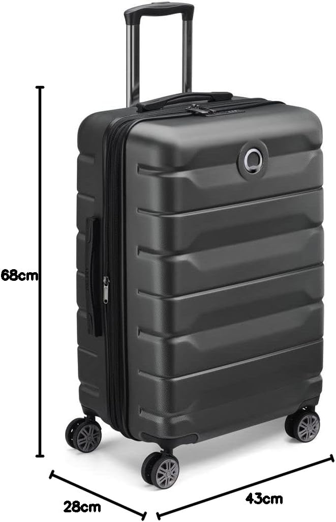 DELSEY PARIS Meteor Kabinenkoffer, schmal, 4 Doppelrollen, 55 cm, für Erwachsene, Unisex, Purpur-08