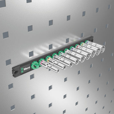 Wera 05005440001 Nuss-Magnetleiste B Deep 1 Steckschlüsseleinsatz-Satz, 3/8"-Antrieb, 9-teilig B Dee