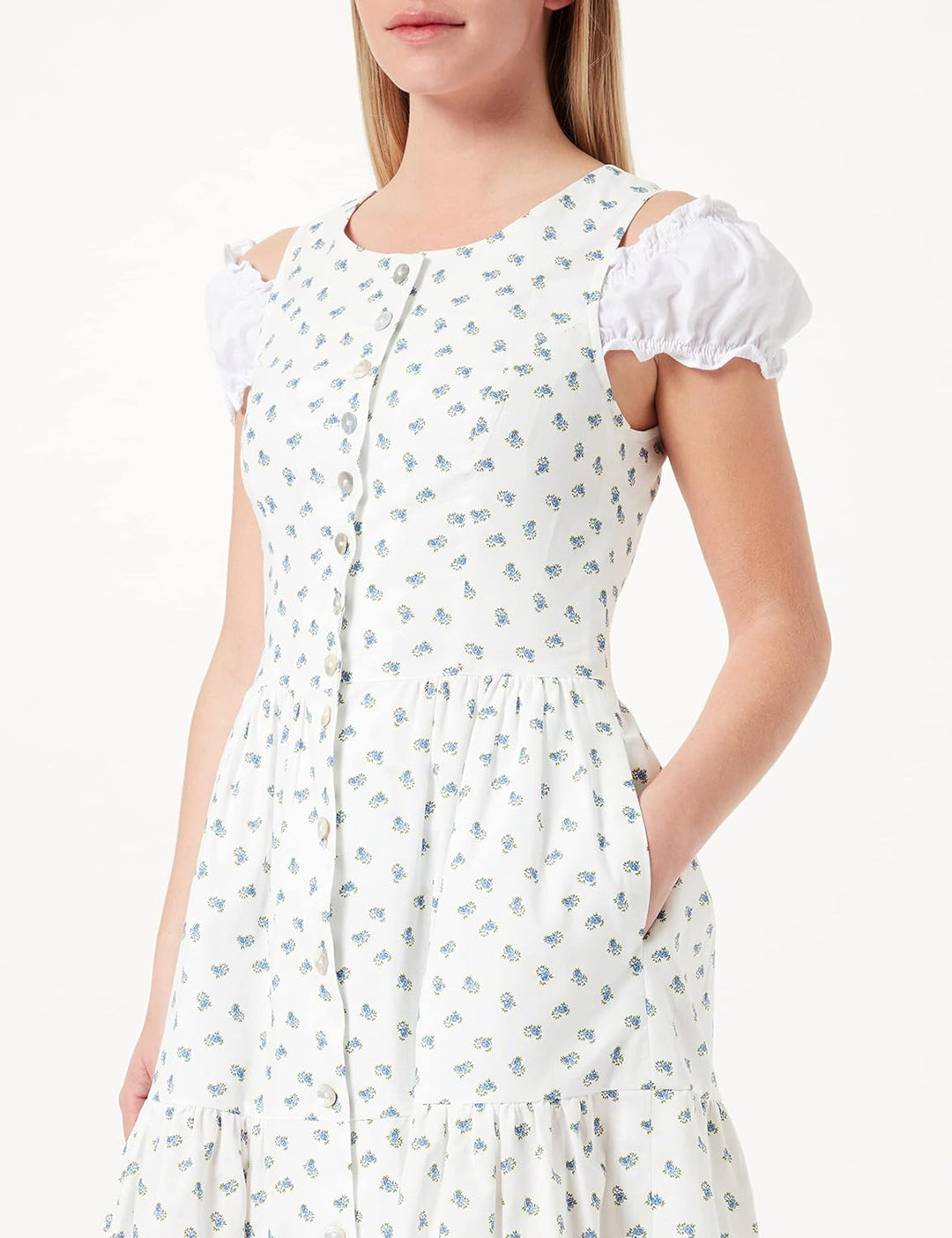 BERWIN & WOLFF TRACHT FOLKLORE LANDHAUS Damen Kleid 34 Hellblau, 34 Hellblau