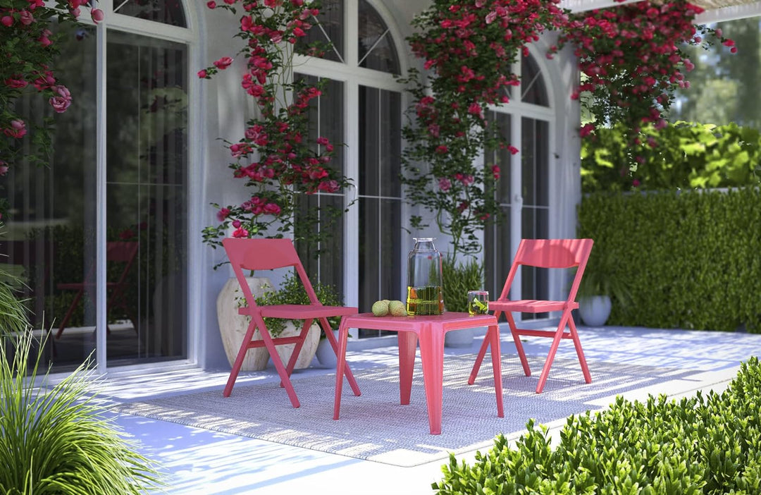 Stapelbarer Kindertisch, Made in Italy, 56 x 52 x 44 cm, rote Farbe