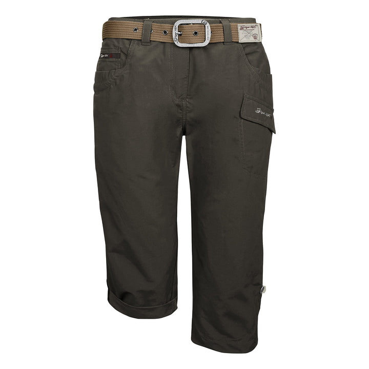 G.I.G.A. DX Damen Casual Caprihose mit Gürtel/Kurze Hose Gs 35 Wmn Pnts 36 Dunkelstein, 36 Dunkelste