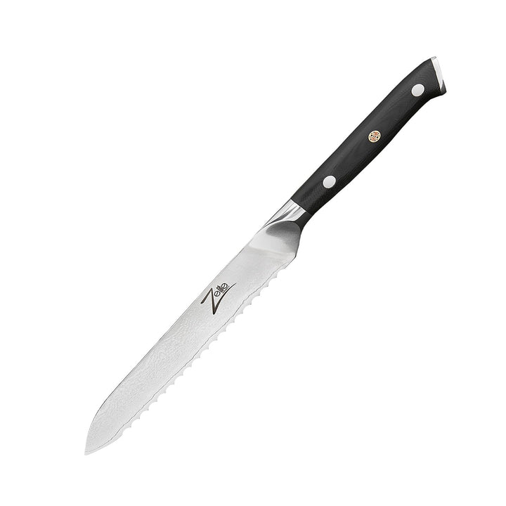 Zelite Gezacktes Kochmesser, Scharfes Küchenmesser 14 cm, Japanisches Messer für Zuhause und Gastro,