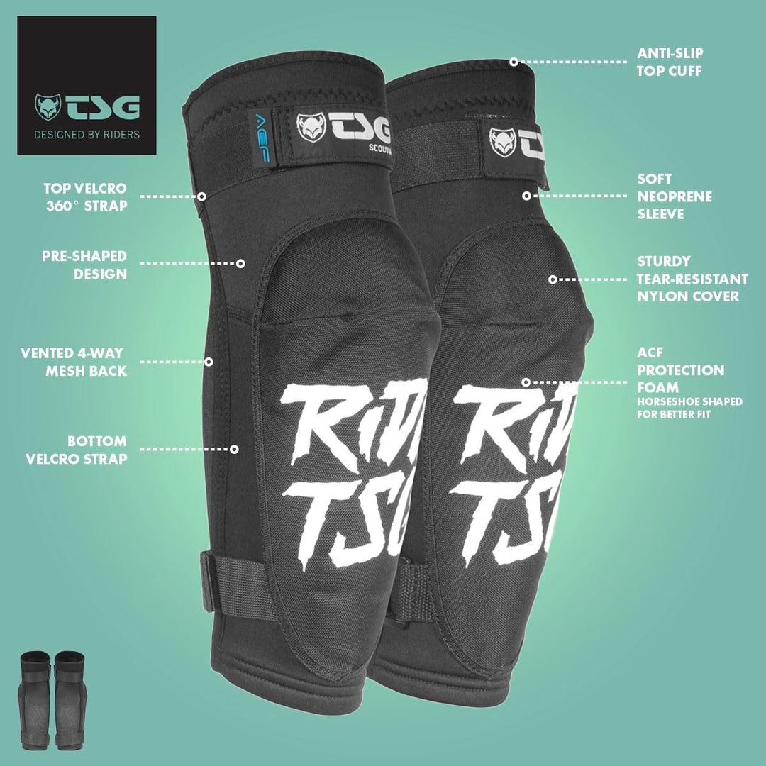 TSG Scout A Elbowguard L ripped black, L ripped black