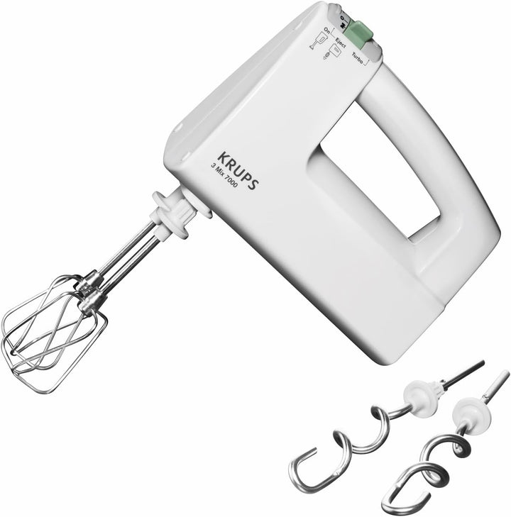 KRUPS 3 MIX 7000 Handmixer F60814 | 500W | ergonomischer Griff des Mixers, stufenloser Geschwindigke