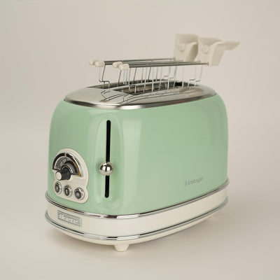 Ariete 155 Vintage Toaster, 2 Scheiben, 810 W, 3 Funktionen, 6 Bräunungsstufen, automatischer Auswur
