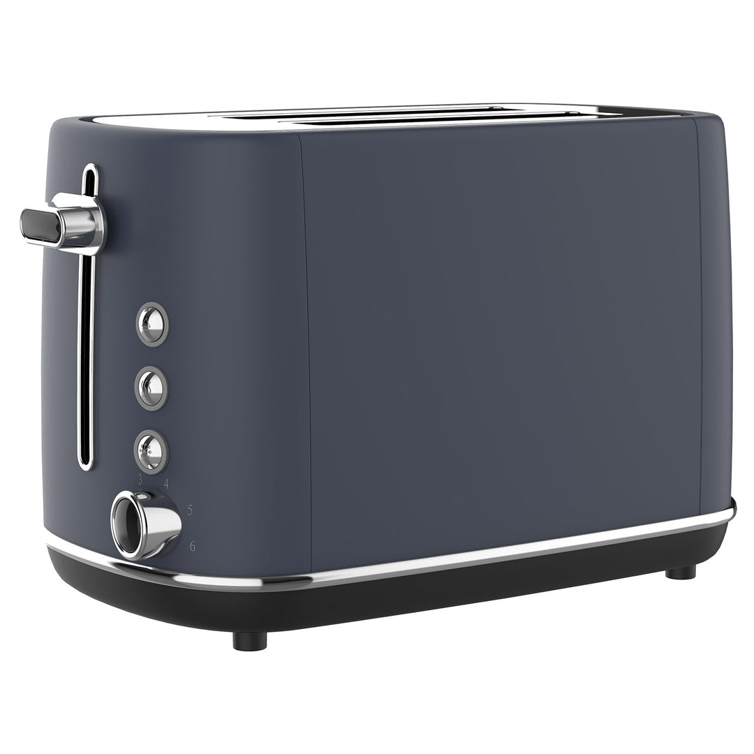 TERRAILLON New Moon Toaster mit 2 Schlitzen, 13 cm, 6 Leistungsstufen (1050 W) – Auftauen, Aufwärmen