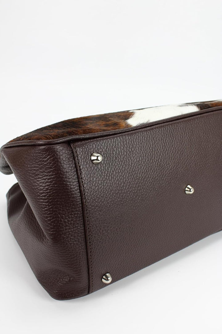 Belli Echt Leder Handtasche italienische Damen Ledertasche Umhängetasche Henkeltasche in Glattleder,