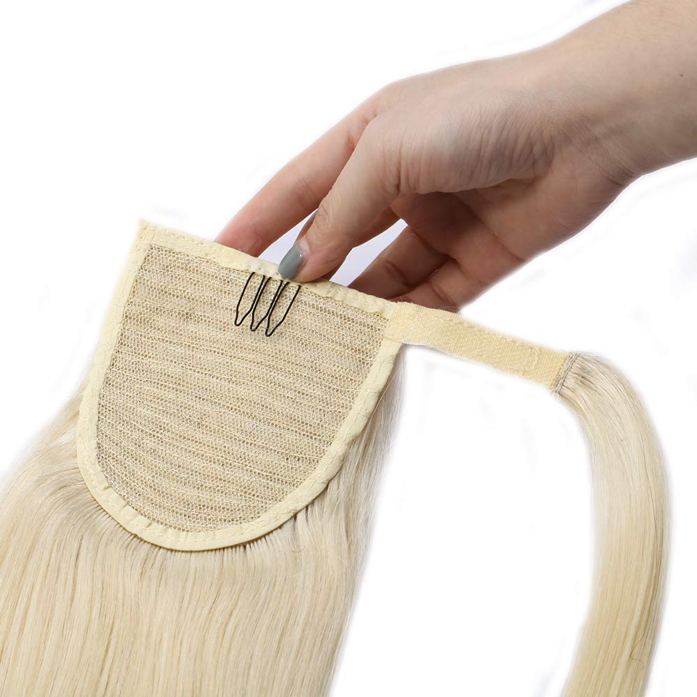 SEGO Pferdeschwanz Haarteil Echthaar Zopf Clip in Ponytail Extension Haar Haarverlängerung Hair Piec