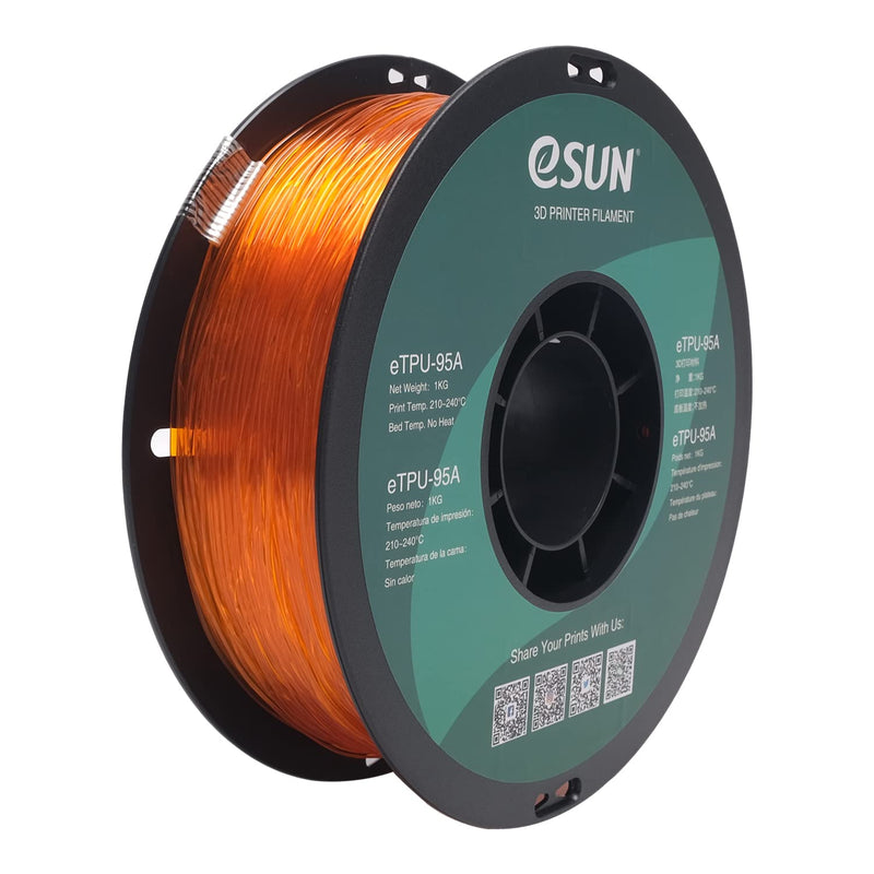 eSUN Flexibles TPU Filament 1.75mm, 3D Drucker Filament TPU-95A, Massgenauigkeit +/- 0.05mm, 1kg Spu