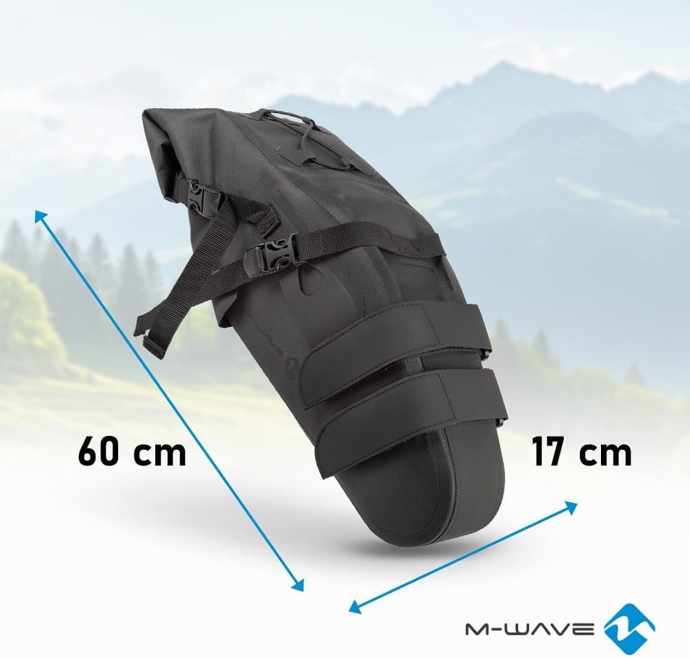 M-Wave Satteltasche Rough Ride II Saddle L Fahrradtasche Sattel, Schwarz