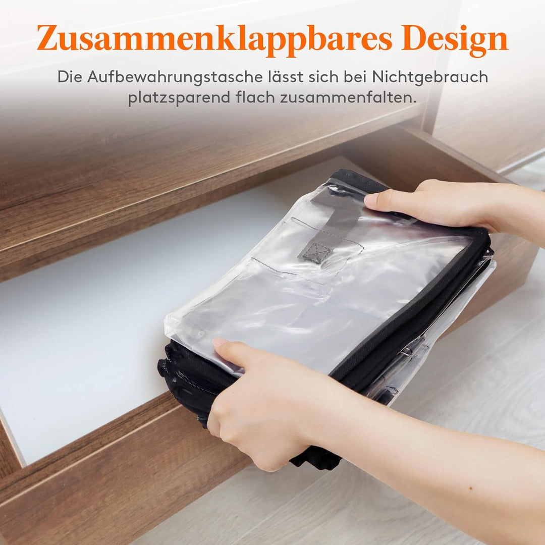 Lifewit 8er Pack Transparente Plastik Aufbewahrungstasche, 60L Kleiderschrank Organizer Aufbewahrung