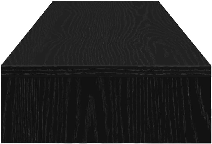 vidaXL Monitorständer Schwarz Eichen-Optik 100x27x10 cm Holzwerkstoff, Monitorerhöhung, Schreibtisch