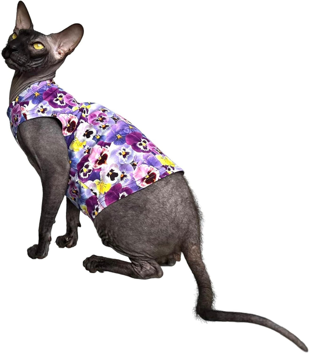 Kotomoda Katzen Kleidung Baumwolle Tank Stiefmьtterchen Sphynx Katzen (XS), XS