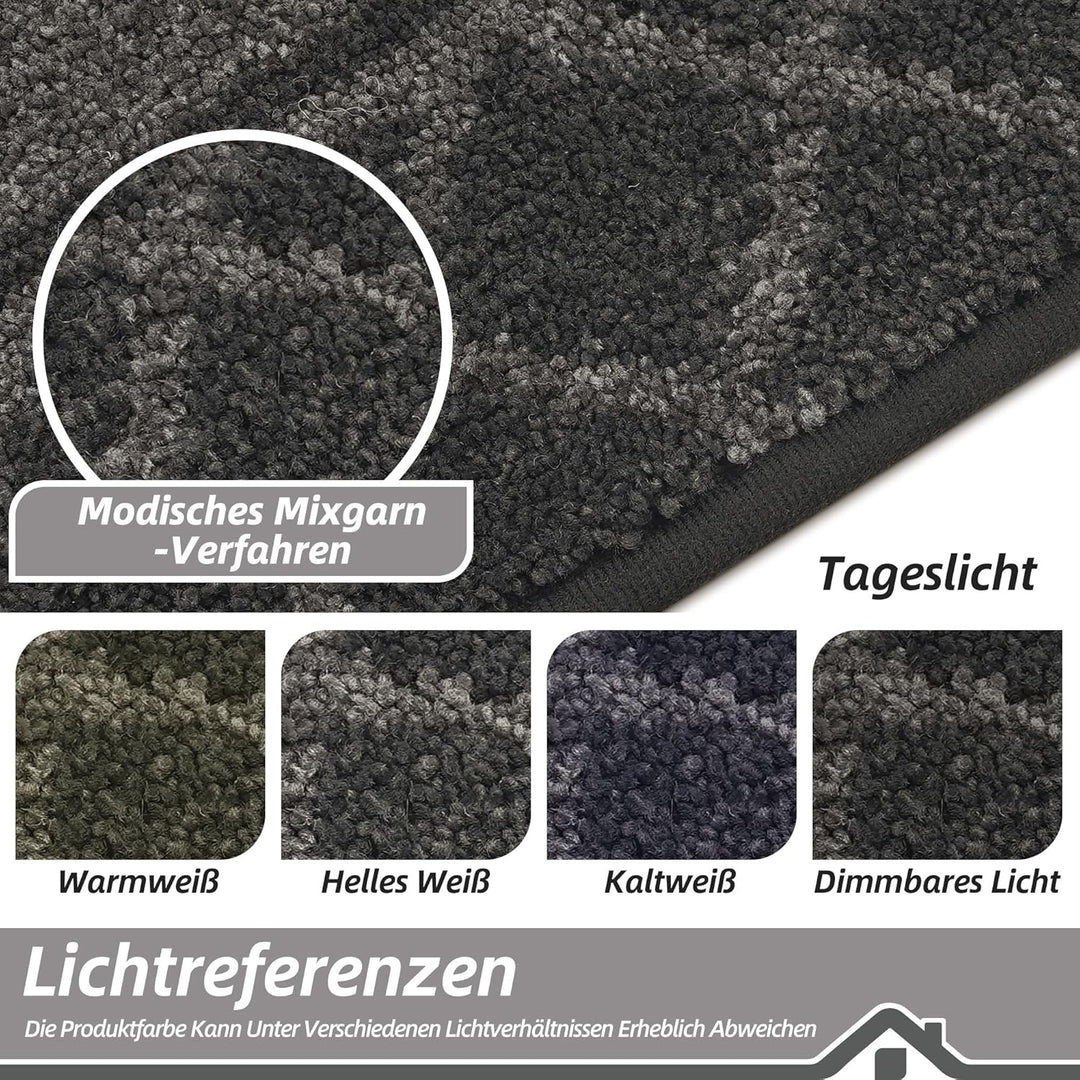 BEQHAUSE Fussabtreter Innen, Fussmatte, Schmutzfangmatte Waschbar, TPR rutschfest Fussabtreter Innen