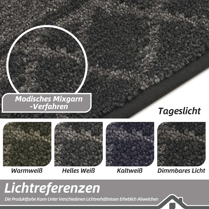 BEQHAUSE Fussabtreter Innen, Fussmatte, Schmutzfangmatte Waschbar, TPR rutschfest Fussabtreter Innen