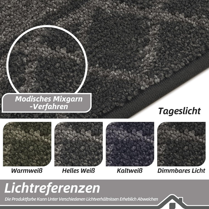 BEQHAUSE Fussabtreter Innen, Fussmatte, Schmutzfangmatte Waschbar, TPR rutschfest Fussabtreter Innen